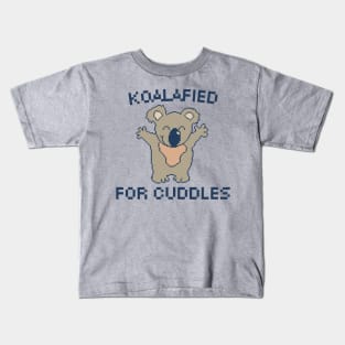 Koalafied for Cuddles, 8-Bit Pixel Art Koala Kids T-Shirt